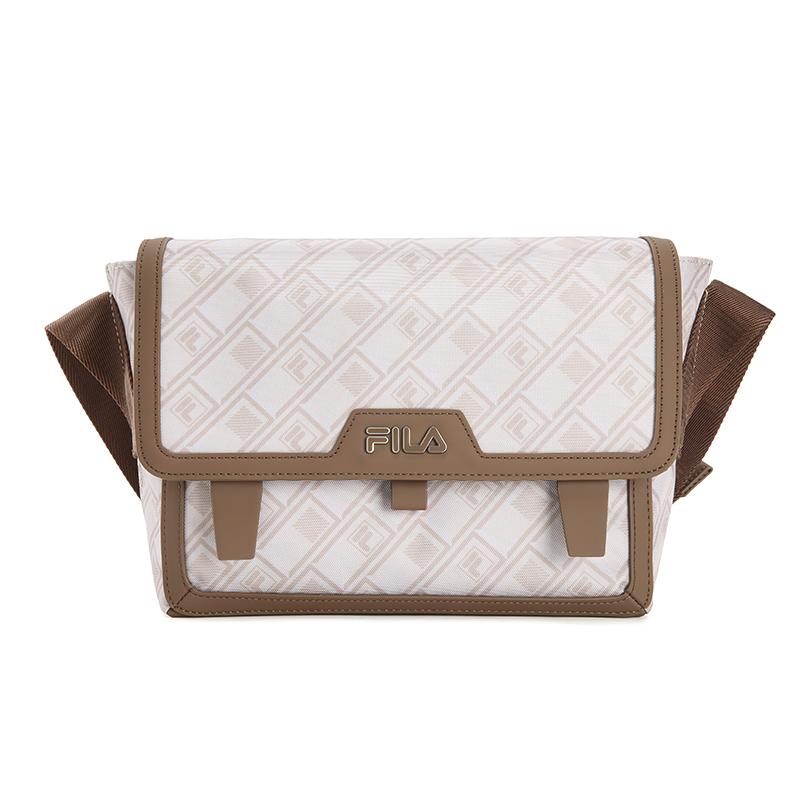 FILA Heritage Fashion Classic Trendy Casual Versatile Fabric Shoulder Bag Unisex bags Light-Sand F13M618102FLK Light Sandy