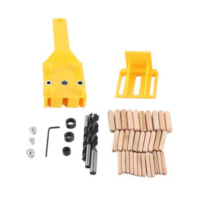 41Pcs Woodworking Drill Guide Kit Straight Hole Locator Dowel Pins Wood Drill Hole Tool