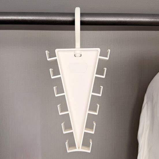 Double-Sided Clothes Hanger, with 12 Hooks Open Hook Design, V-Shape Vertical Easy Access Organizer, for Shirts Hats Belts Scarves