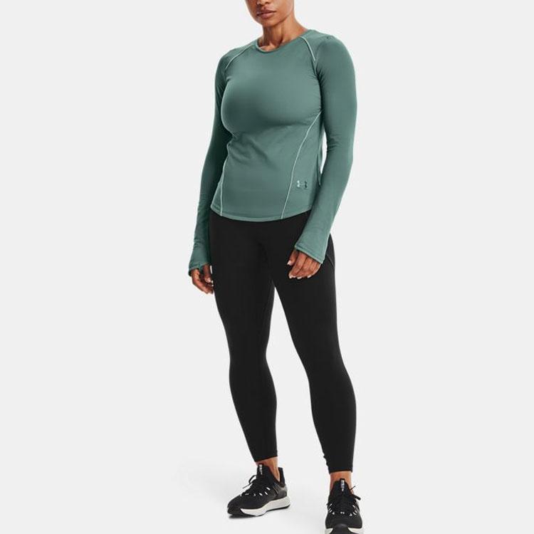 Under Armour Infused Meridian Crew Long Sleeve T-Shirt Women tops Green 1360568-370