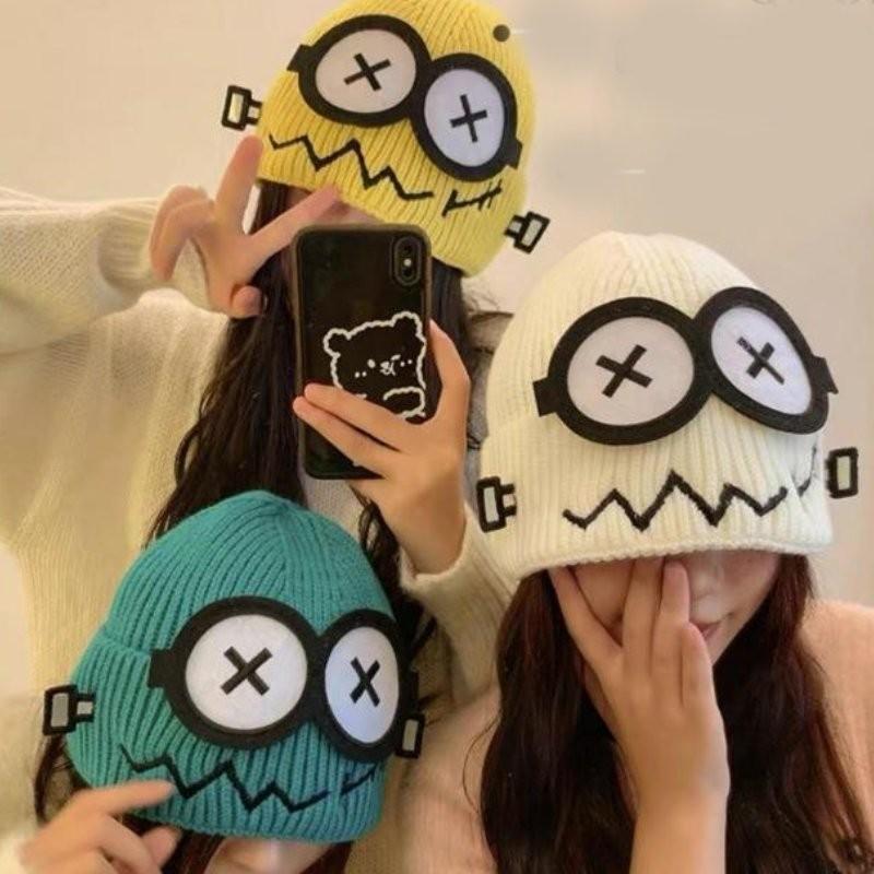 Adorable Cartoon Knit Beanie Hat For Women Warm Ear Protection Winter Headwear