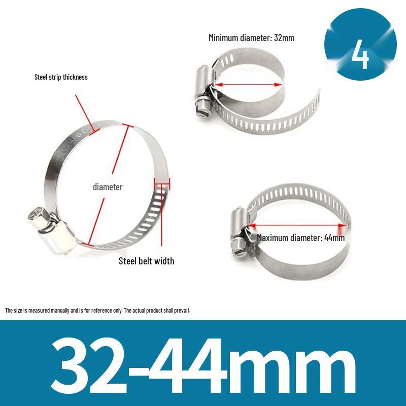 American Style 201 Stainless Steel Hose and Pipe Clamp for Ventilation and Communication Applications