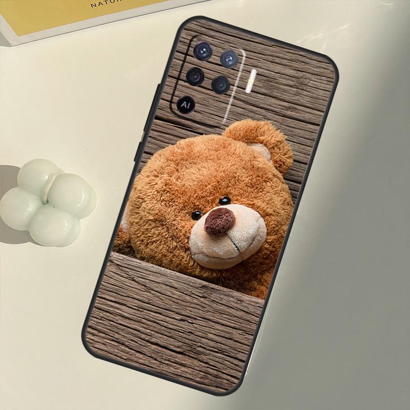 Cute Bear Case For OPPO A74 A94 A54 A1K A15 A16 A52 A72 A83 A91 A93 A53S A5 A9 A31 A53 2020 Cover