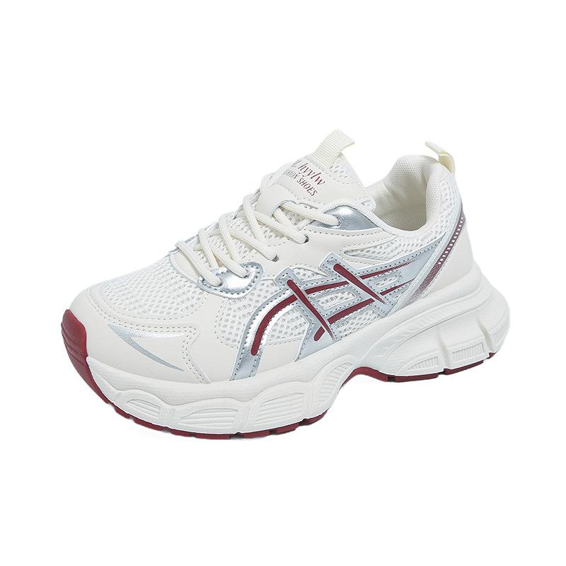 

ins Korean version of the new dad shoes for women 2025 summer student sports running shoes casual shoes platform height increase BN1002 40 красный