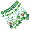 Saint Partick Day Lucky Banner Set Wall Hanging Sign Ceiling Swirls Sign Green Streamers Hanging Ornament Party Supplies