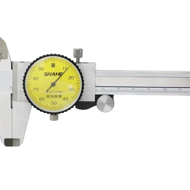 Dial Caliper 6" Precision Double Shock Proof Solid Hardened Stainless Steel Dial Caliper 150mm Micrometer Measuring Tools