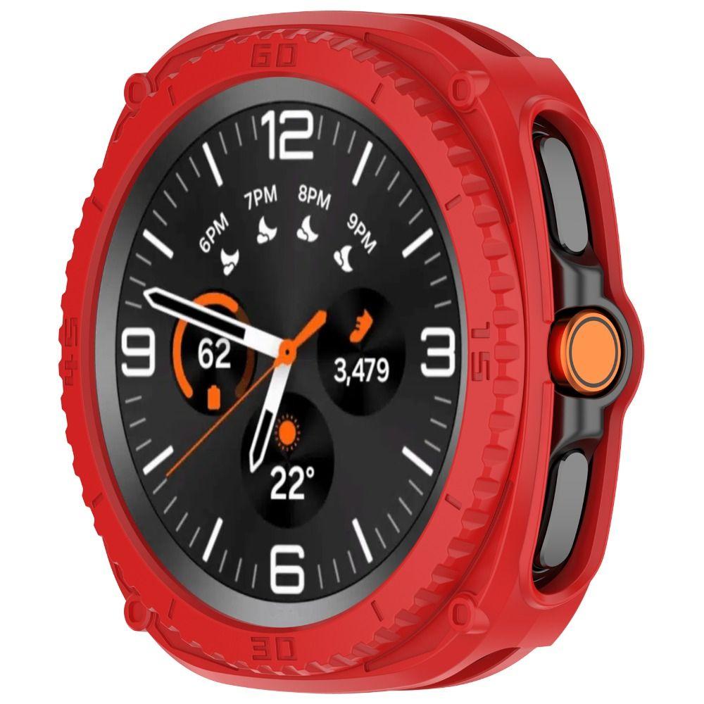 TPU Protective Frame+Watch Bezel Anti-Scratch Hollow Case Bumper Soft with Time Scale For Samsung Galaxy Watch 8 Classic Cover