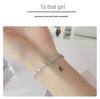 Korean Style Sterling Silver Crystal Beaded Bracelet for Women - Simple, Personalized Gift for Girlfriend or Bestie