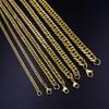 Chunky Miami Cuban Chain Necklaces for Men Women,Silver  Golden Color Stainless Steel Metal Chain Collar,Basic Classic Jewelry Gift