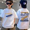 Boys Summer Cotton Short Sleeve T Shirt Middle Big Kids Korean Casual Base Layer Top