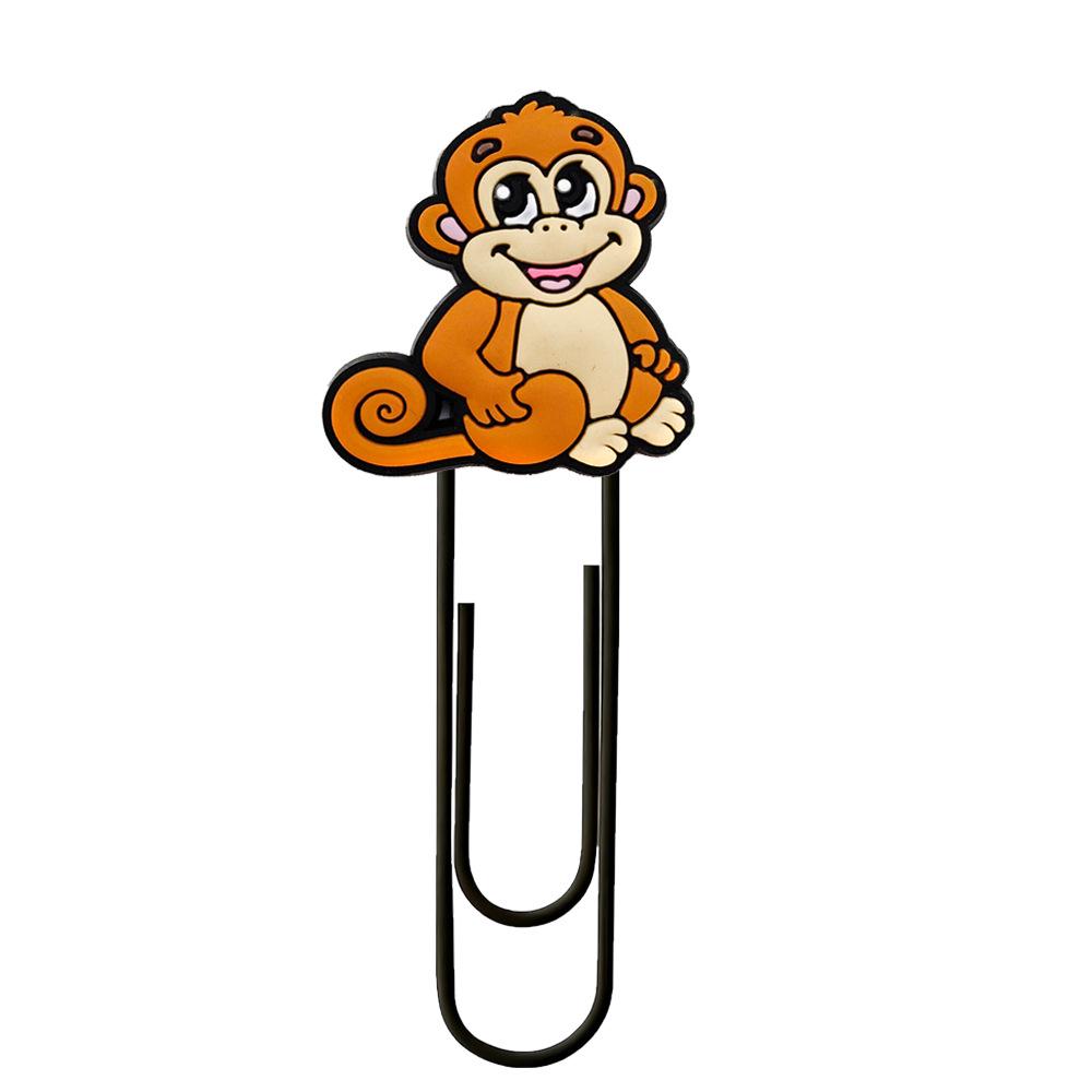 Small Animal Cartoon PVC Paper Clip Bookmark Spinner - Cute DIY Office Decoration