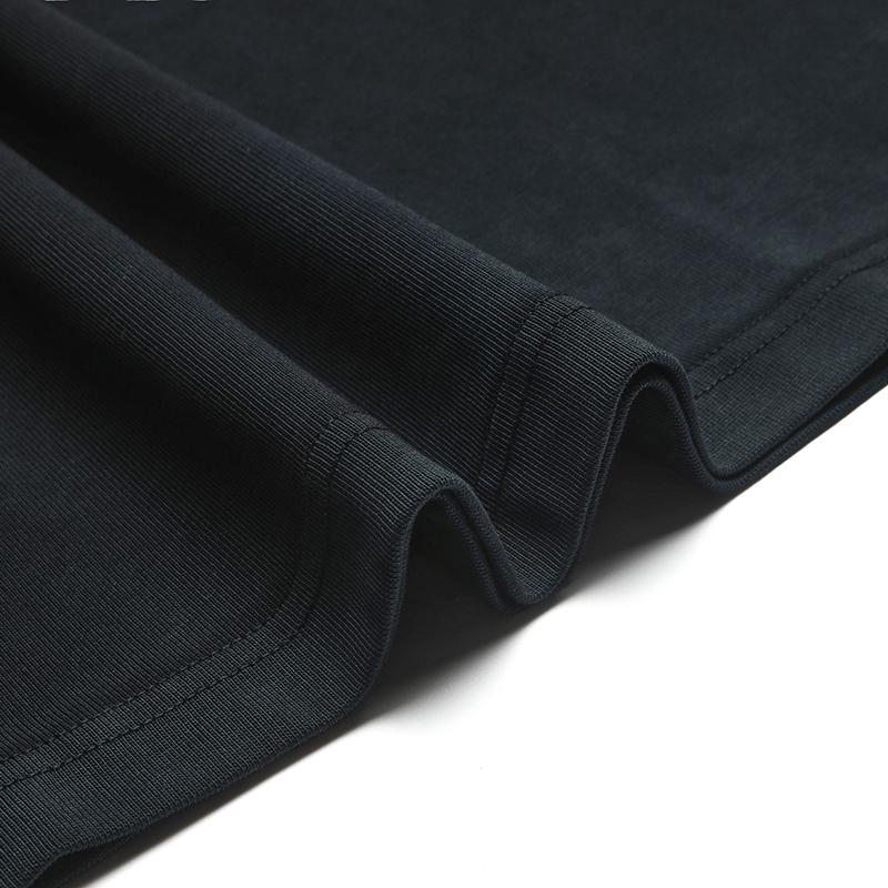 FILA × WE11DONE Minimalist Casual Versatile Loose Short Sleeve Round Neck Pullover T-Shirt Unisex tops Blue Black F11U626104F-BK