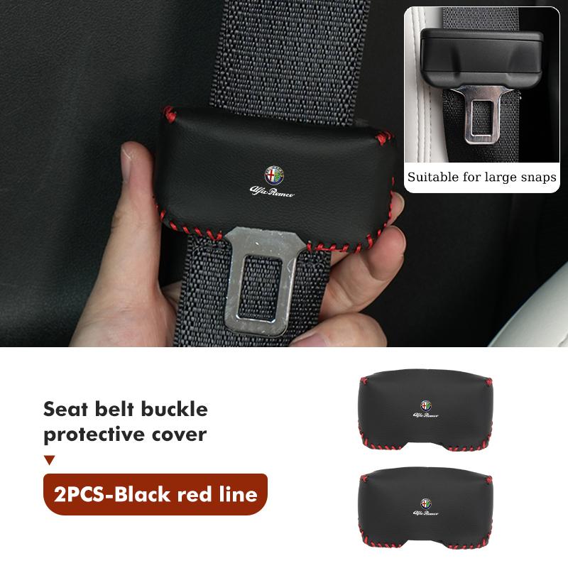 OTFDU1 For Alfa Romeo Anti-collision Scratch-proof Car Seat Belt Buckle Protection Cover 159 Giulietta Giulia 147 Mito 156 159 166 GT