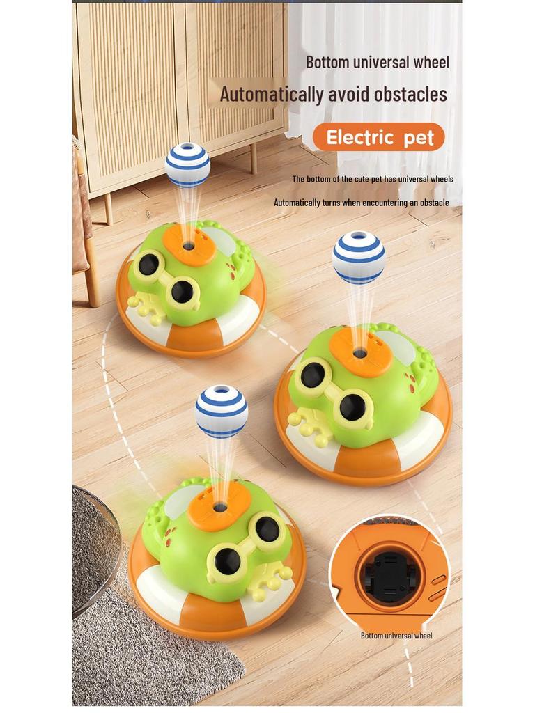 Electric Frog & Elephant Music Toy Set: Hovering Ball and Light-Up Features