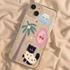 Coconut Cute Kitten for iPhone17promax Space Phone Case Apple 16 Transparent 15/14 Fine Hole
