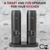 Rechargeable Electric Salt And Pepper Grinder Set with Charging Base Stainless Steel Automatic Salt Pepper Grinder Spice Mill