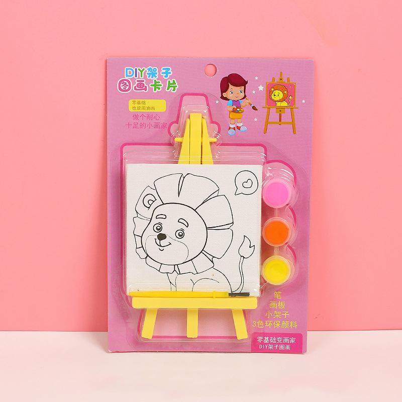 Children's DIY Shelf Drawing Board Creative Cartoon Hand-drawn Graffiti Coloring Kindergarten Art Oil Painting Stand Toys
