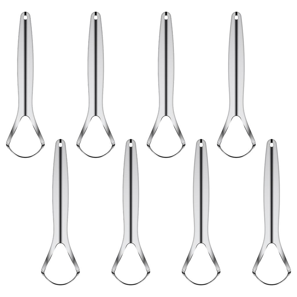 4/8Pcs Tongue Scraper Stainless Steel Oral Mouth Brush Tongue Scraper Reusable Fresh Breath Maker Wide Head Tongue Cleaner Tools