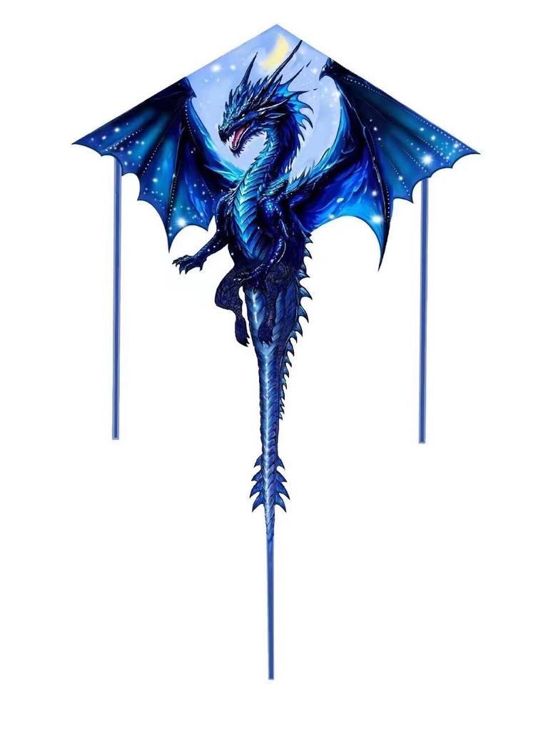 Traditional Weifang Delta-Winged Dragon Kite - Easy to Fly, Long-Tail Cartoon Toy for Children