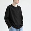 Classic Mens Big and Tall Shirts Cotton Long Sleeve Crewneck Casual Tops Plus Size Basic Tee Shirts Business Loose Men T-shirt