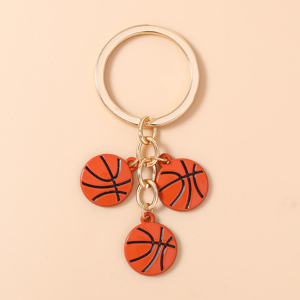 Modischer Schlüsselanhänger aus Emaille in Ballform – Basketball-Schlüsselanhänger für Damen und Mädchen – ideal zum Dekorieren von Handtaschen und zum Selbermachen – Schmuckgeschenk
