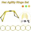 Hex Agility Rings Set Speed Training Ladder Exercising Hurdles Multi Supplies Folding Fitness Football Training Ladder