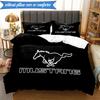 3PCS Mustang Printed Bedding Set For Bedroom dormitory,  Includes 1 Duvet Cover & 2 Pillowcases for All Seasons Home Decor Fan gifts