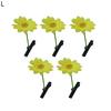 5Pcs Women Hair Clips 3D Flower Decor Anti-slip Design Hair Pins DIY Hairband Lightweight Hair Accessories