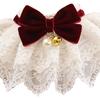 Pet Lace Bibs Collar Cute Bow Soft Easy To Wear Comfortable Bib Scarf for Dog Cat Decoration Wine