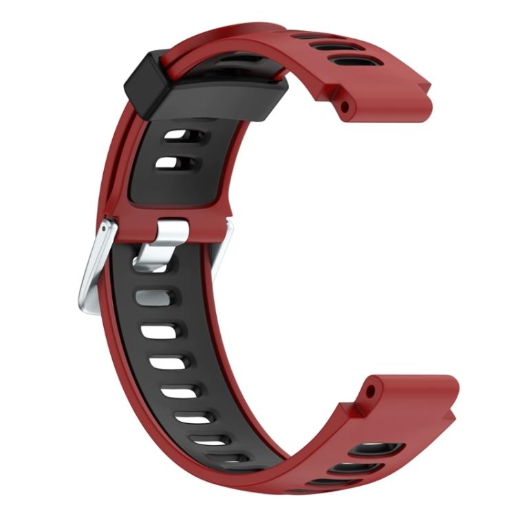 For Garmin Forerunner 735 XT Two-tone Silicone Watch Band(Red + Black) For Garmin Forerunner 735 XT красный