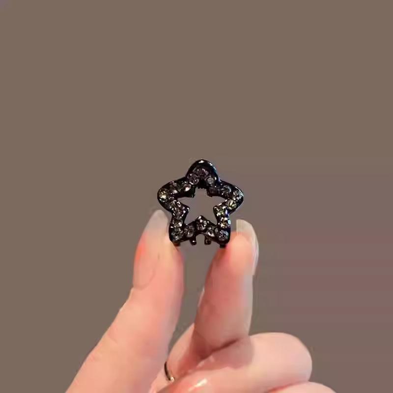 Crystal Flower Hair Claw Clip - Korean Style 2025