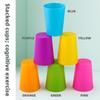 Montessori Toys Mini Stack Cup Game With Card Educational Intellectual Enlightenment Color Cognition Logic Training ChildrenGift
