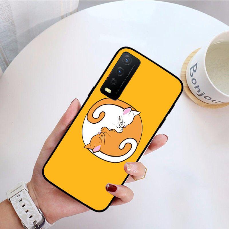 Yin yang ryba funda Kryt na telefon Pro vivo Y31 Y30 Y33S Y11S Y12S Y17 Y20 Y20S Y21 Y21S Y1S Y53S Y15 Y19 Y91C V23 5G Pouzdra coque