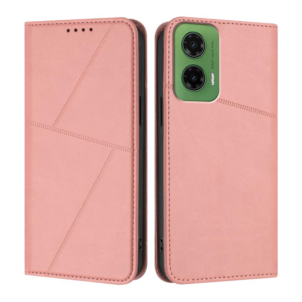 For Motorola Moto G35 5G Wallet Case Magnetic Closure Leather Flip Phone Cover with Stand