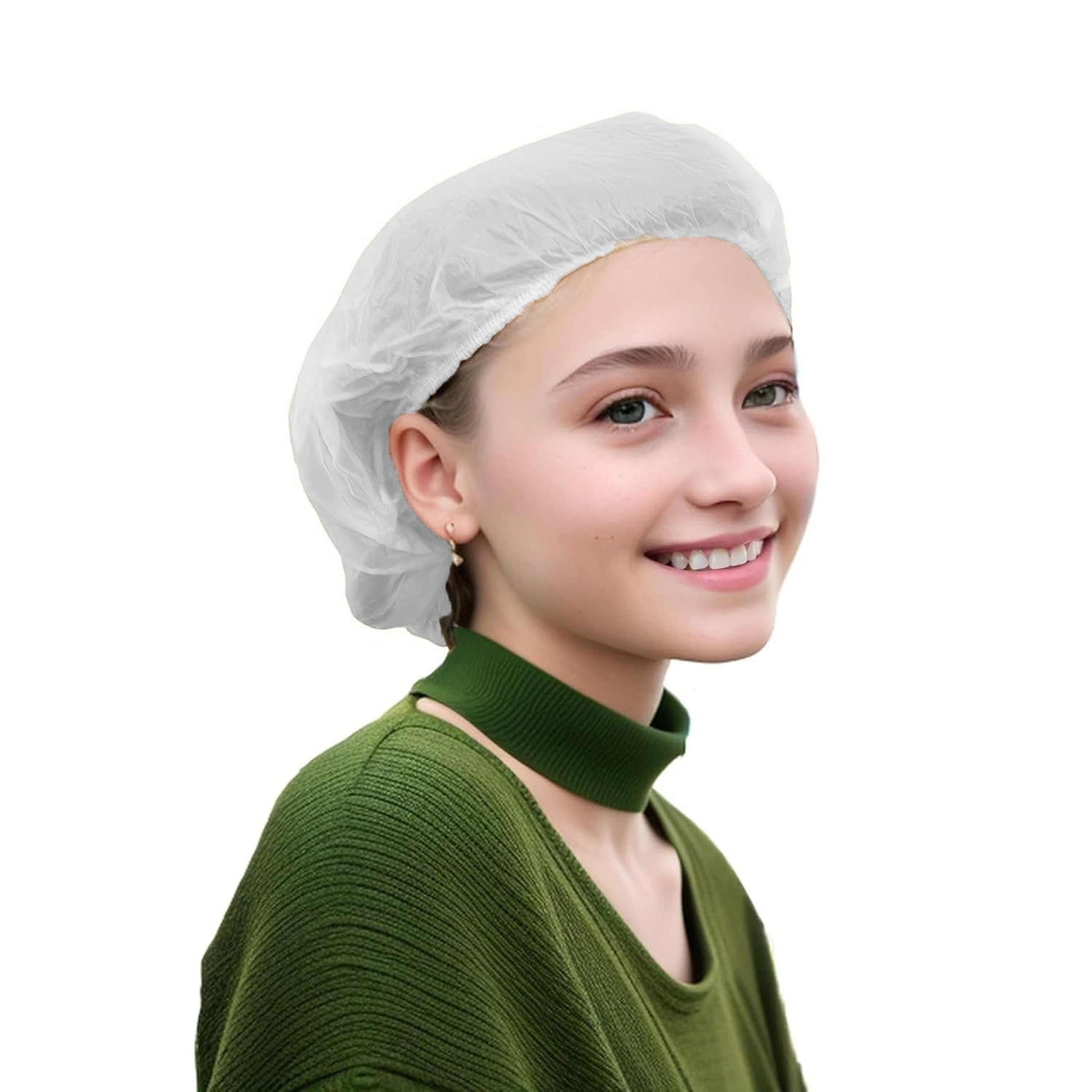 C-Cure Bio Degradable Shower Cap | Disposable Waterproof Hair Cap For Women And Men With Long Hair | Bath Cap For Spa, Salon, Hotel & Travel Use (P