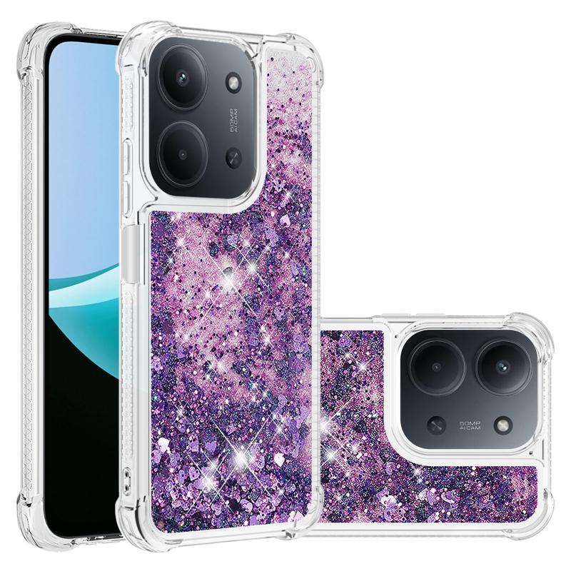 Pro Xiaomi Redmi 15C Pouzdro Redmi15C Třpytivé Tekuté Písky Dynamické Pouzdro na Telefon pro Funda Xiaomi Redmi 15c 4G 5G Kryt Coque
