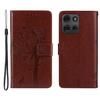 For Motorola Moto G75 5G Phone Case with Stand Cat Tree Pattern Leather Wallet Mobile Cover