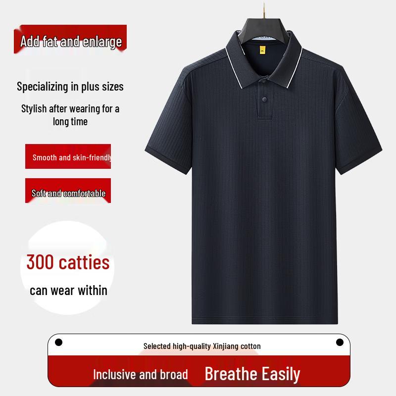 Men s Plus Size Business Casual Polo Shirt 3XL