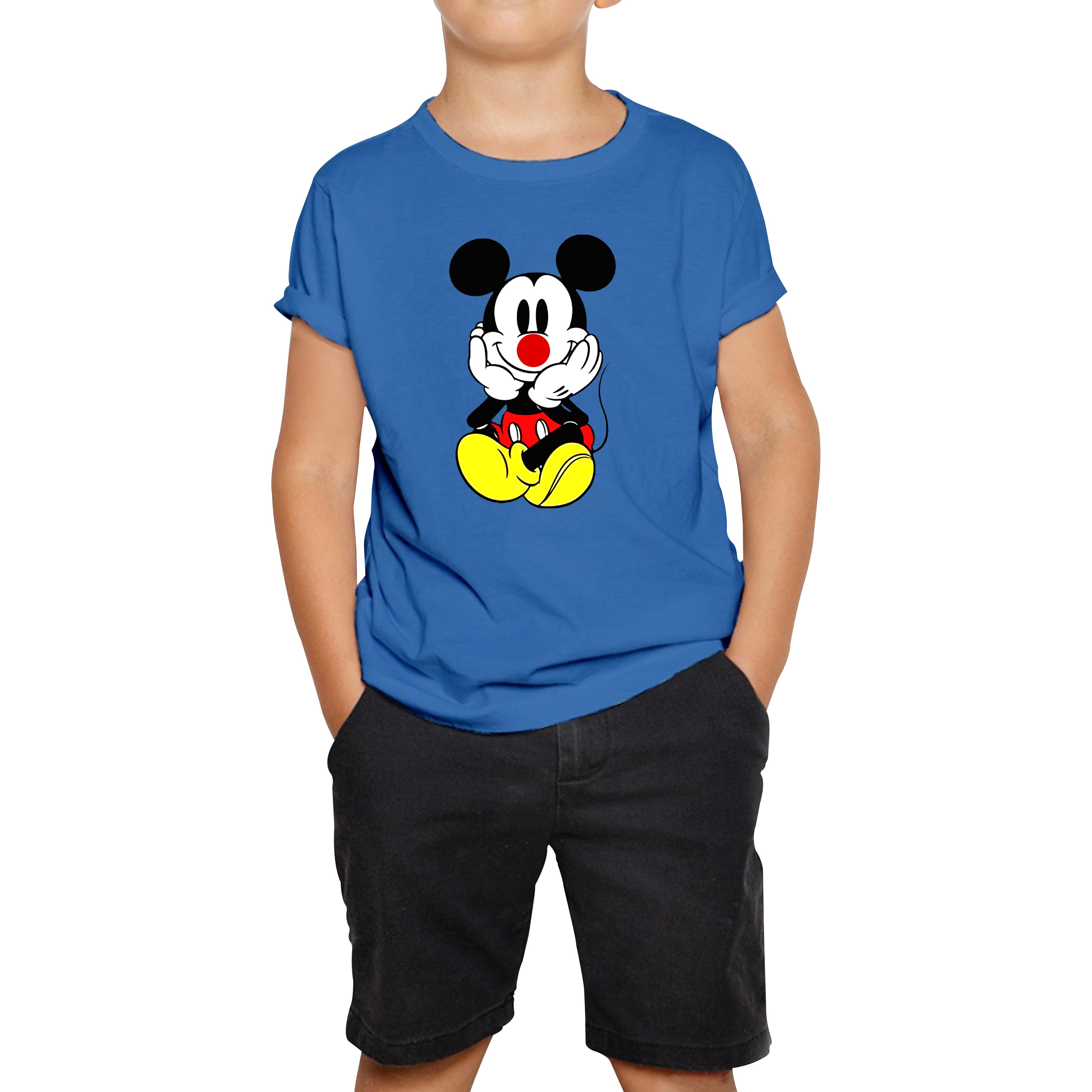 Mickey Mouse Red Nose Day Kids T Shirt 100