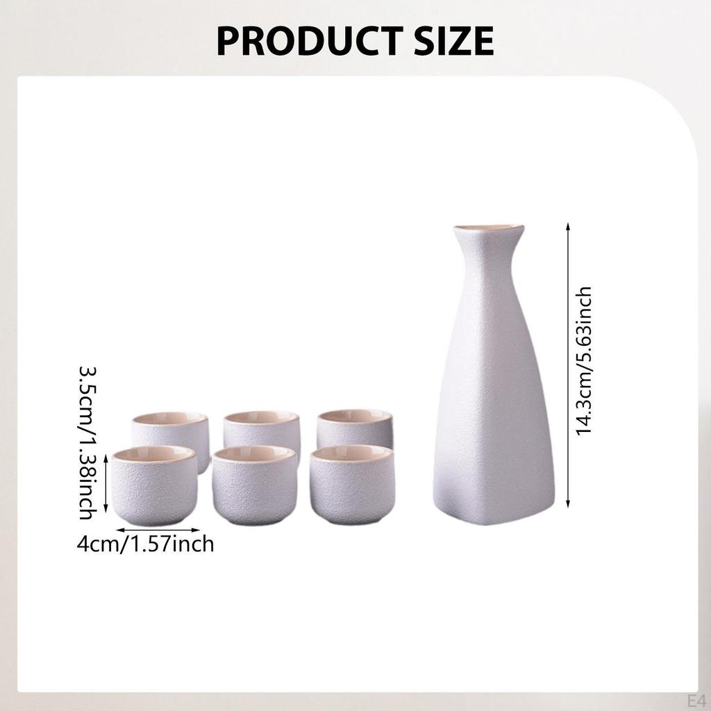 Ceramic Sake Pot and Cups Creative Crafts Drinkware for Home Office Cupboard Cabinet Decor
