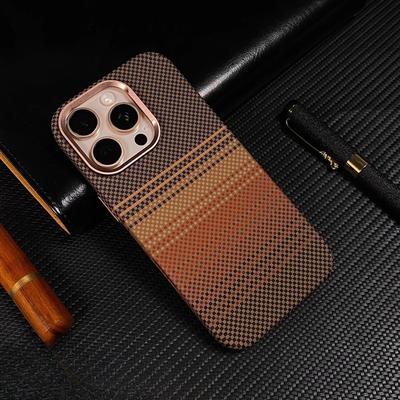 Applicable To Apple 16ProMax Kevlar Magnetic Phone Case IPhone 15 Creative Carbon Fiber Drop Protection Case