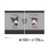 MORIPiLO Sanrio Blackout My Melody and Kuromi Connecting Art Set of Cute Sanrio Midnight Black Makura no Morishita Curtains, (Picture Pattern,