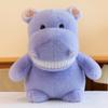 Animal Hippo Stuffed Plush Toy Cartoon Bow Doll Multiple Colors Children Gift