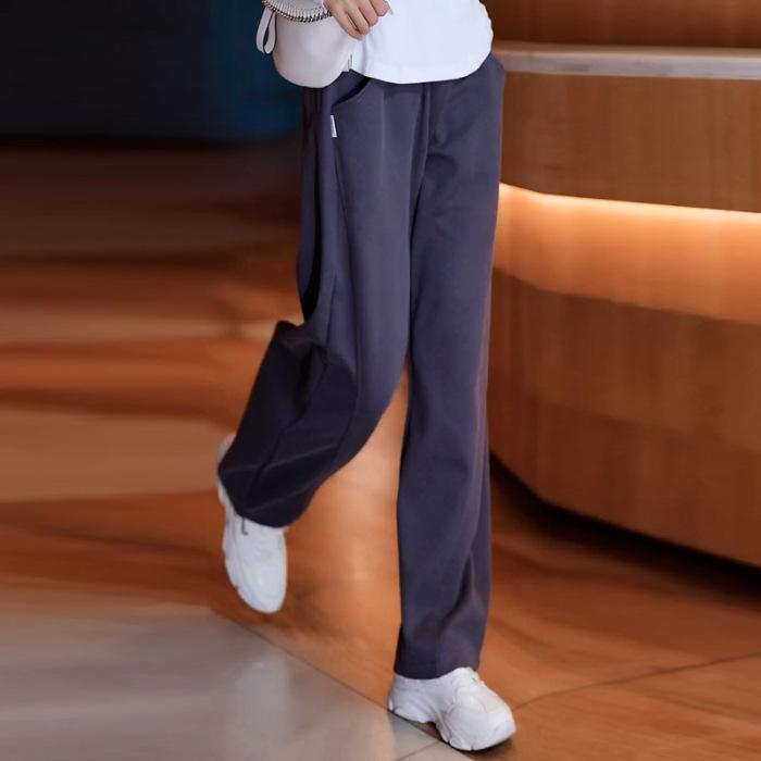 High-Waisted Women's Banana Pants: Fleece & Non-Fleece, Petite Fit, Wide-Leg, Casual for Autumn & Winter Sports