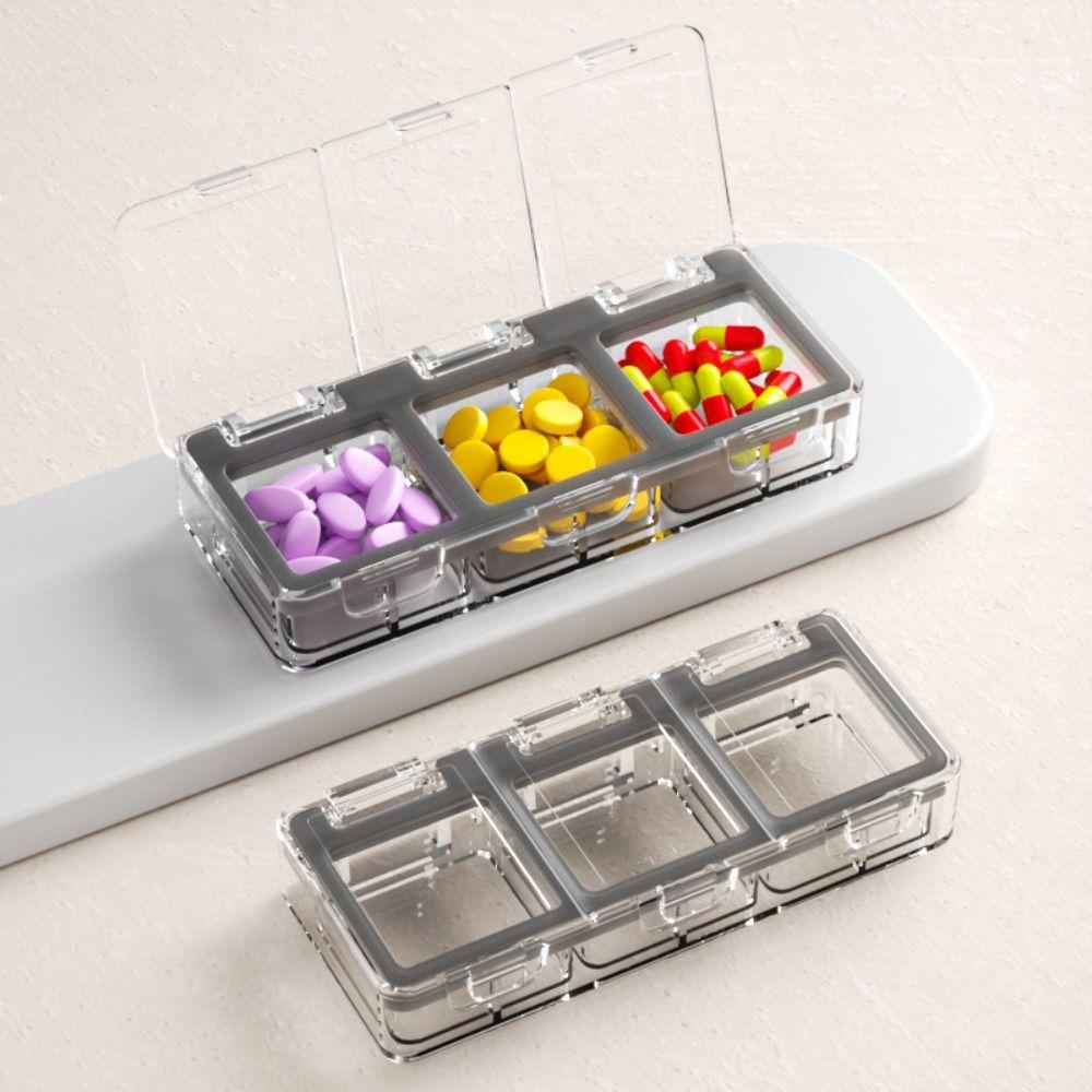 Waterproof Travel Medicine Case Large Capacity Sealed Pill Dispenser Portable Pill Box  Daily Use