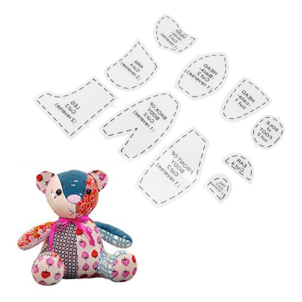 10pcs Acrylic Memory Bear Template Ruler Reusable Acrylic Template Ruler Set  DIY Craft