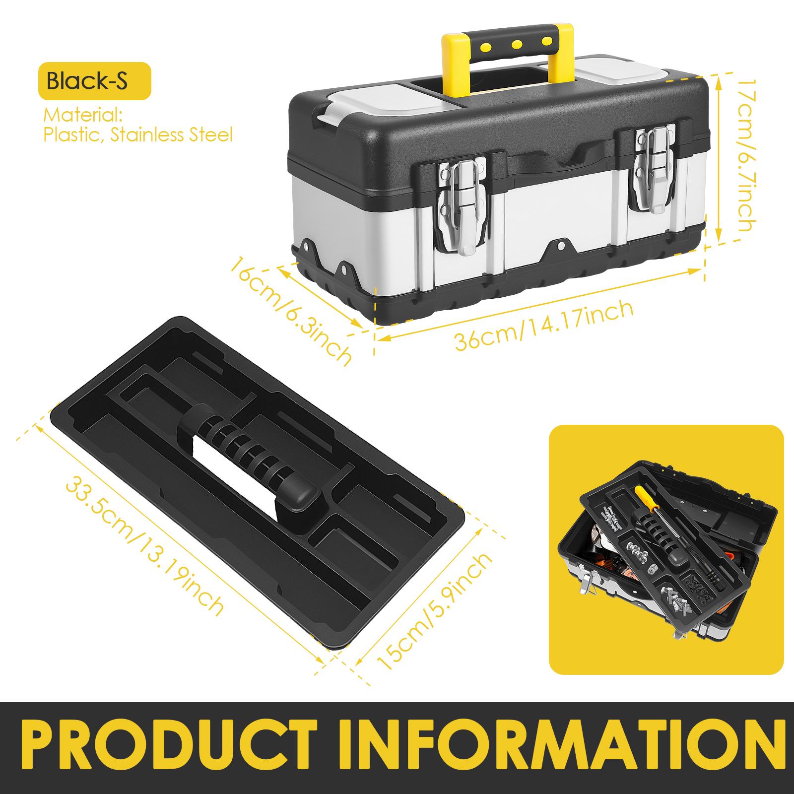 Алюминиевый ящик для инструментов Портативный ящик для инструментов Водонепроницаемый жесткий кейс Коробка Кейс для безопасного хранения приборов Ящик для хранения инструментов Чемодан Портфель
