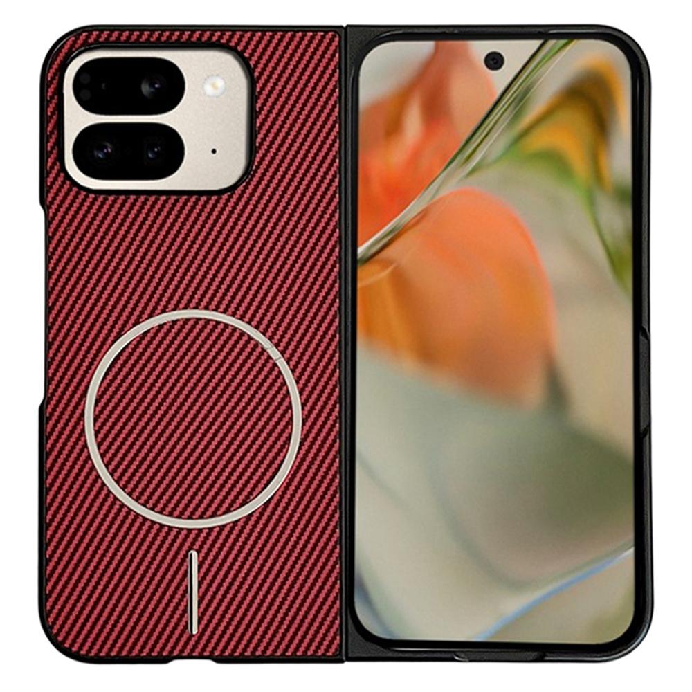 For Google Pixel 10 Pro Fold Case Compatible with MagSafe Carbon Fiber Texture Folding Phone Cover