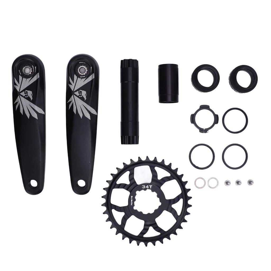 Bike Crank Arm Set Aluminum DUB Hollow Split Narrow Wide Chainring Crank Set for Mountain Bikes