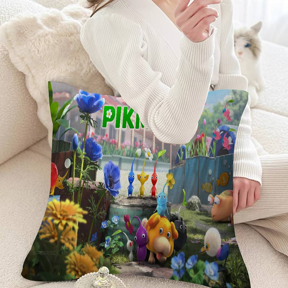 Pikmin Spel Anime Kudde Anime Kudde Soffa Säng Huvudkudde Överdrag Kuddfodral 45x45 Cm Mode